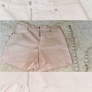 Express Womens Size 6 Stretch Regular Fit Super High Rise Pockets Mom Short Pink